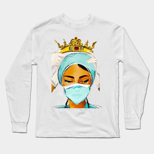 Nurse queen saved the world quarantine Long Sleeve T-Shirt by Sun68